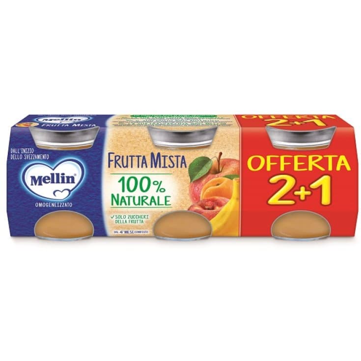 Mellin Omogeneizzato Frutta Mix – 3 vasetti