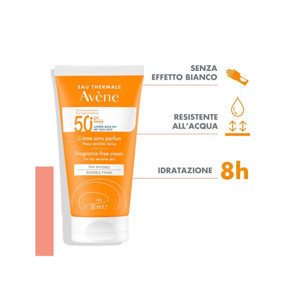 Avène Solar Crema SPF 50+ senza profumo – Protezione