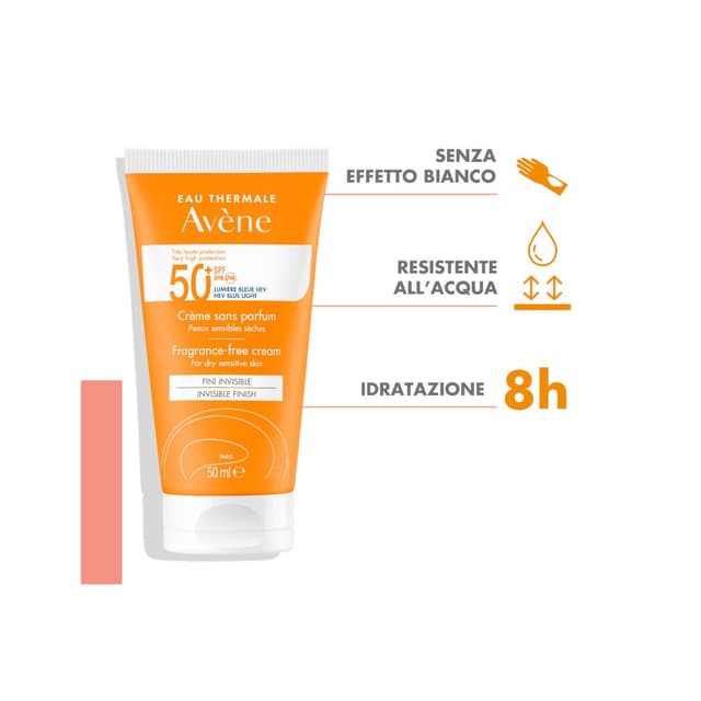 Avène Solar Crema SPF 50+ senza profumo – Protezione