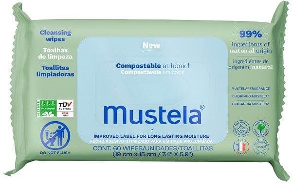 Mustela Salviette Compostabili – 60 Pezzi