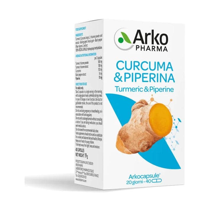 Arkocapsule Curcuma + Piperin – 40 Kapseln