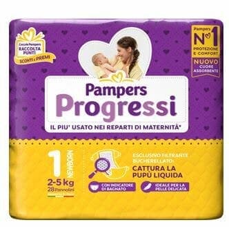 Pampers Progressi Newborn – 28 pannolini