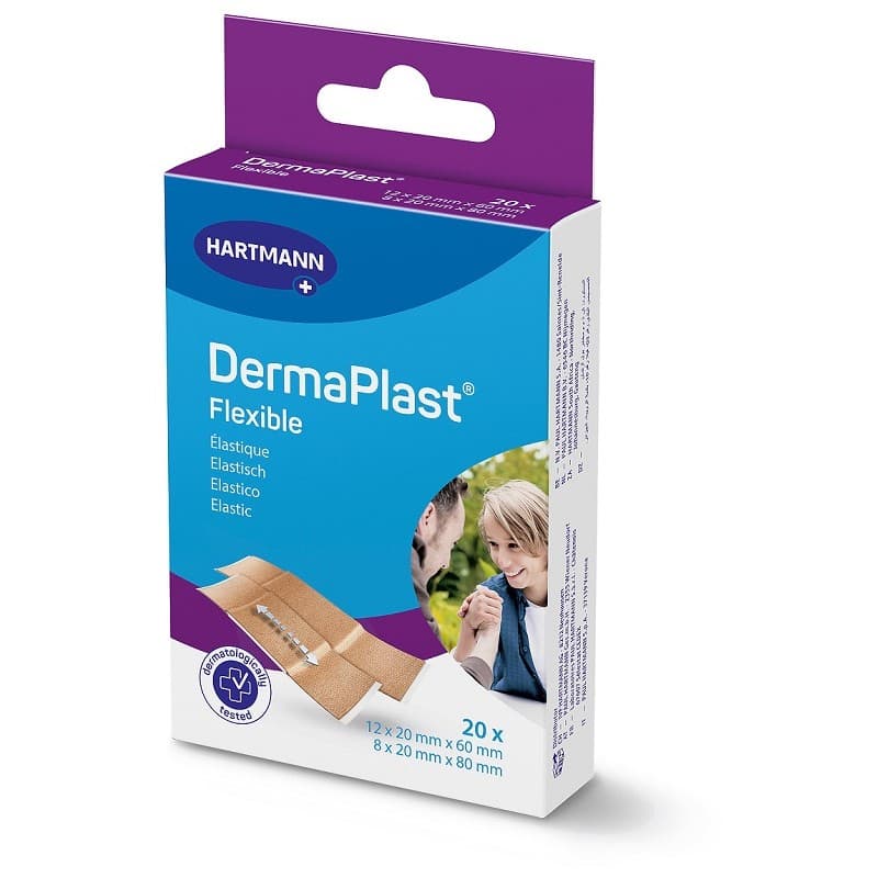 Dermaplast Flex – 2 rotoli, 20 confezioni