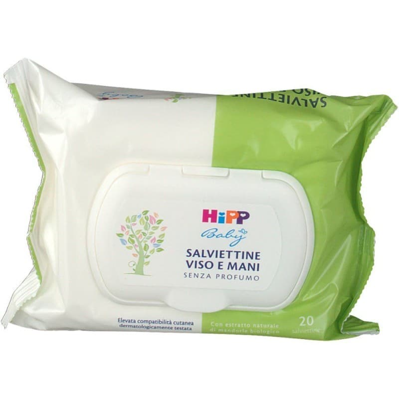 HiPP Salviettine Umidificate Viso e Mani – 20 Pezzi