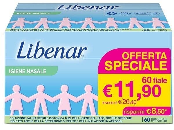 Libenar Fiale Nasali Isotoniche – 60 fiale da 5 ml