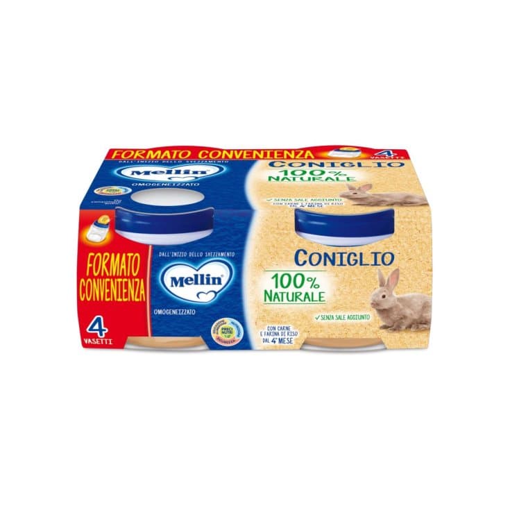 Mellin Omogenizzato Coniglio – 4×80 g