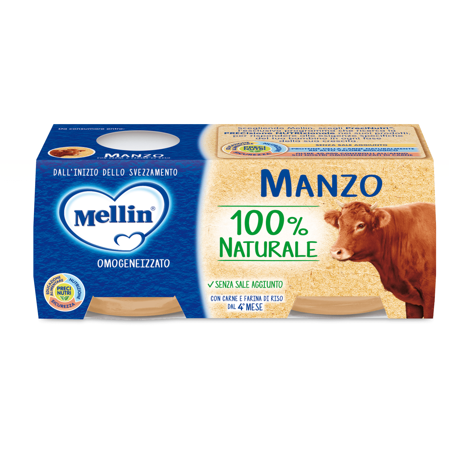 Mellin Omogenizzato Manzo – 2×80 g