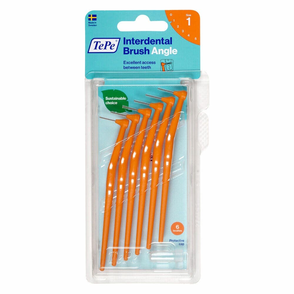 TePe Angle Spazzolino Arancio 0,45 mm – 6 pezzi