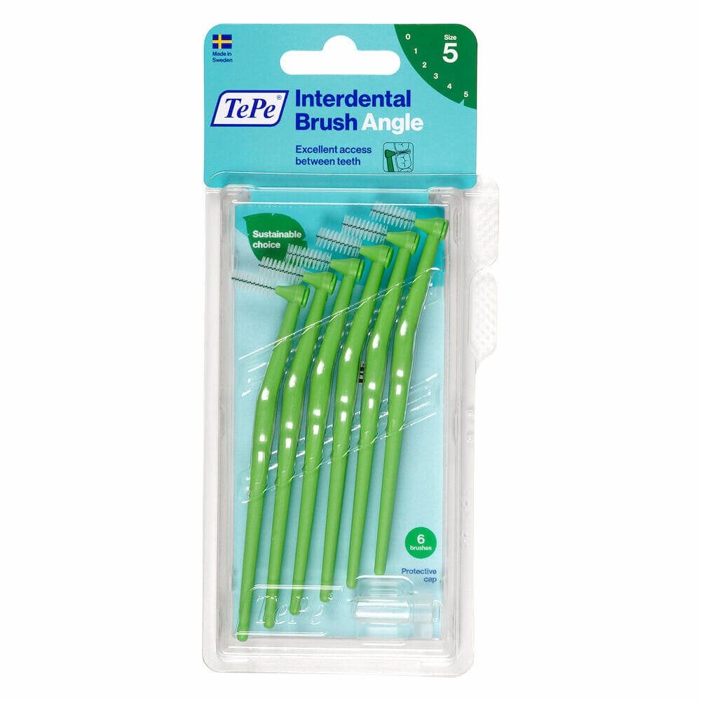 TePe Angle Spazzolino Interdentale Verde 0,8 mm – 6 pezzi