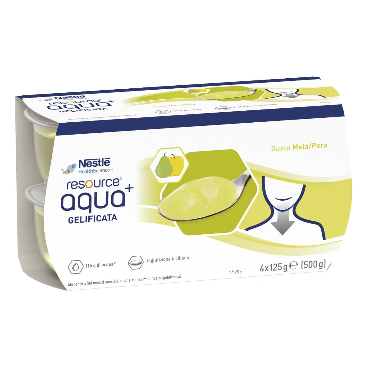 Resource Aqua+ Mela-Pera – 4 x 125 g