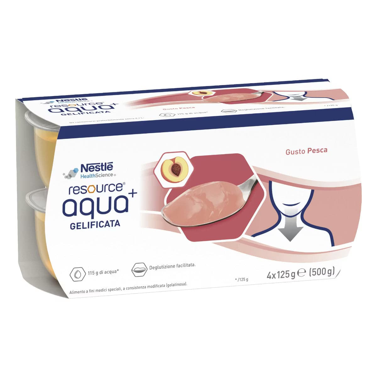 Resource Aqua+ Pfirsich – 4 x 125 g