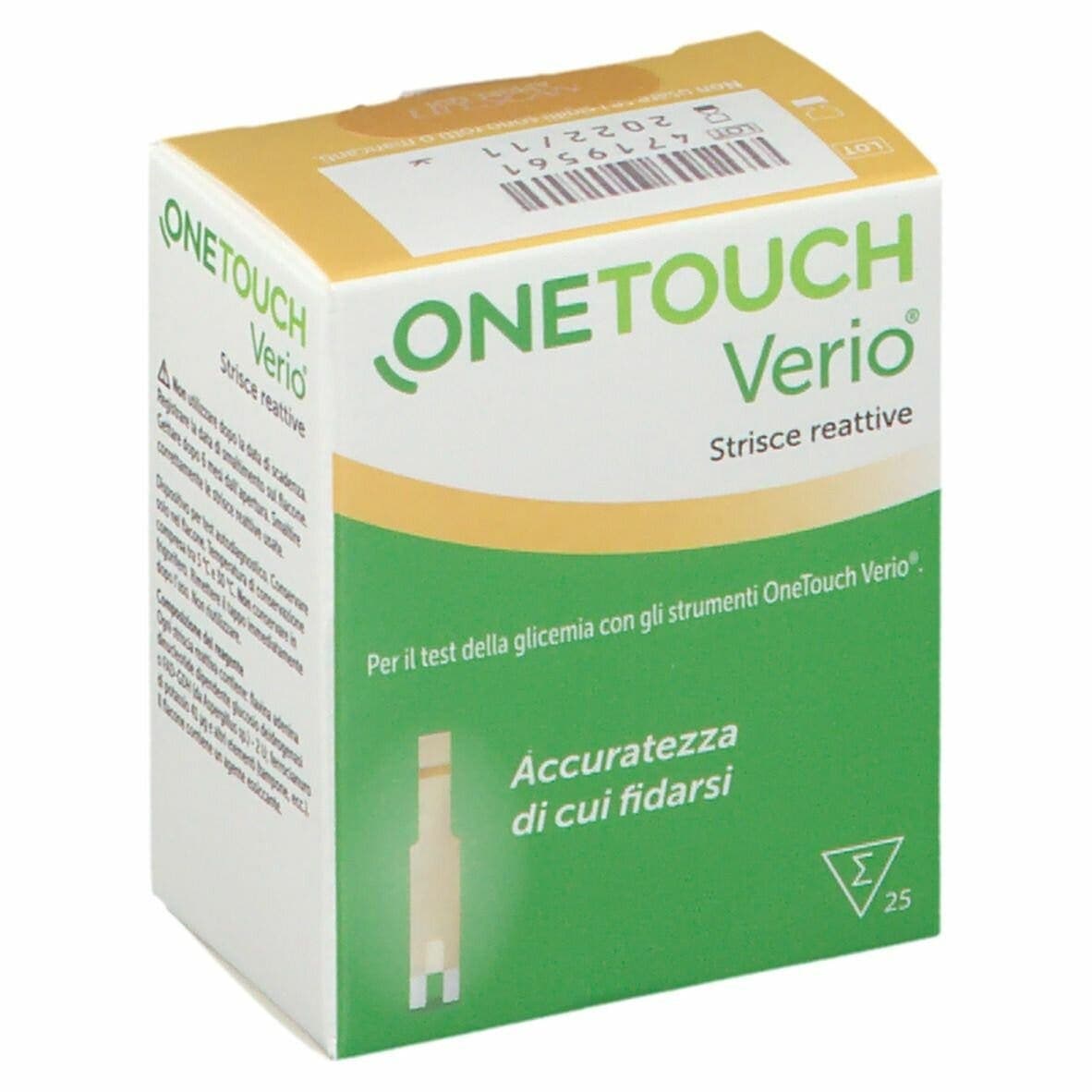 OneTouch Verio Strisce Reattive – 25 pezzi
