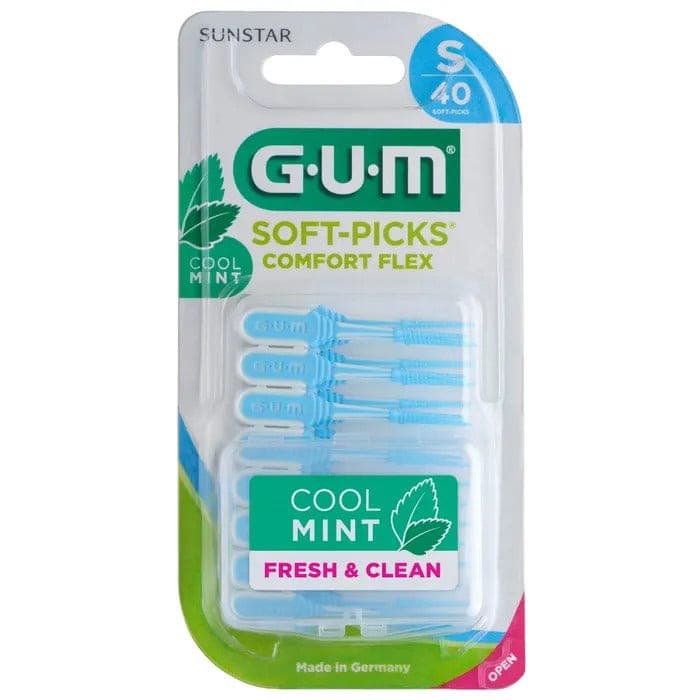 GUM SOFT PICK MINT – Stuzzicadenti con filo S, 40 pezzi
