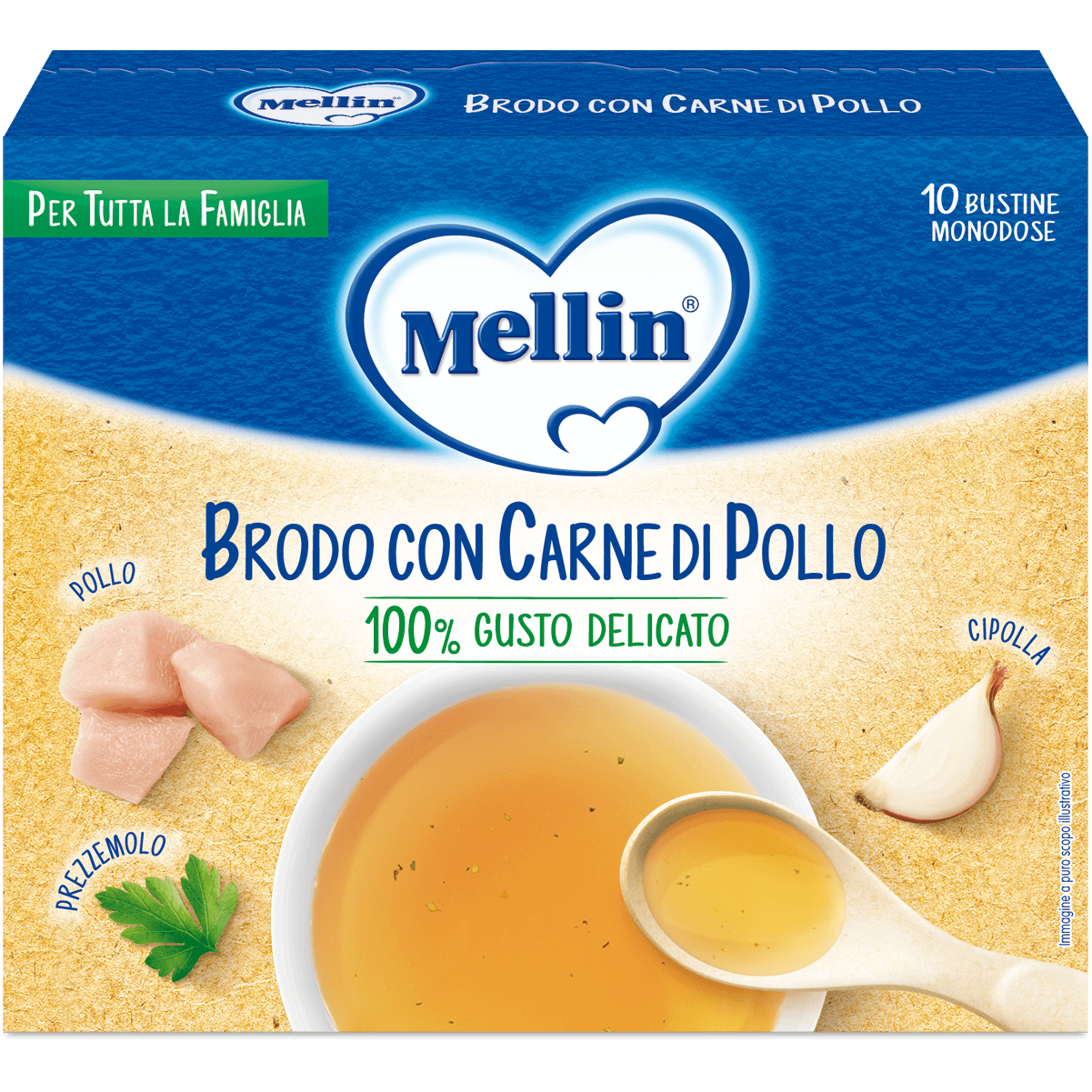Mellin Brodo Pollo e Verdure – 10 porzioni