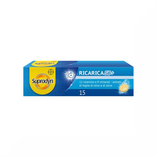 Supradyn Ricarica 50+ Multivitaminico + Sali minerali – 15 compresse effervescenti
