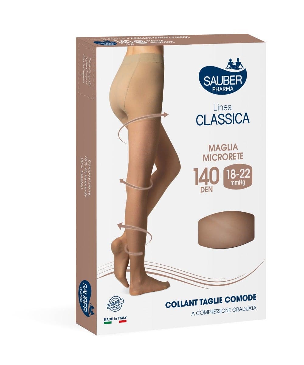 Sauber 140 Collant compressivo – Taglia 5 Beige