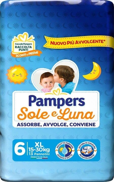 Pampers Sole Luna XL – 13 pannolini