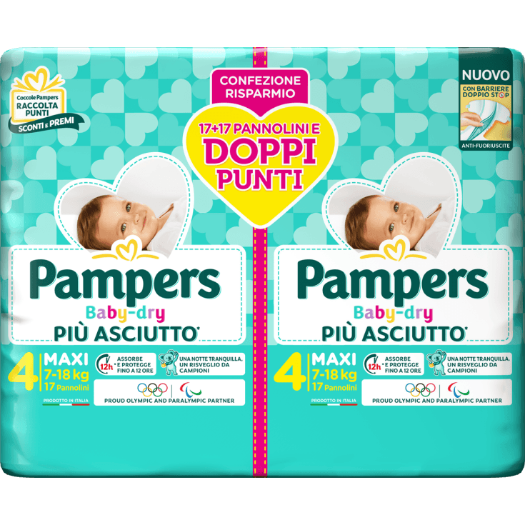 Pampers Baby-Dry Duo Maxi – 2x34 pannolini