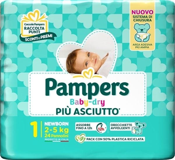 Pampers Baby-Dry Newborn – 24 pannolini