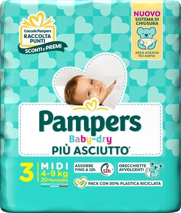 Pampers Baby-Dry Midi – 20 pannolini