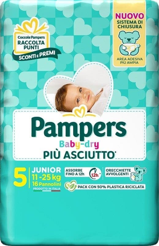 Pampers Baby-Dry Junior – 16 pannolini