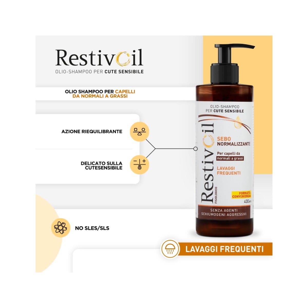 Restivoil Fisiologico Shampoo – 400 ml