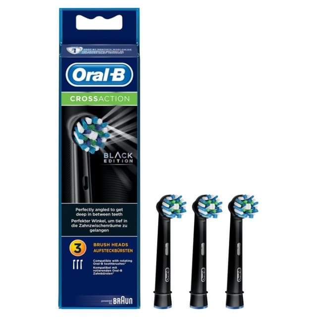 Oral-B Testine Cross Action Black – Confezione 3 pezzi