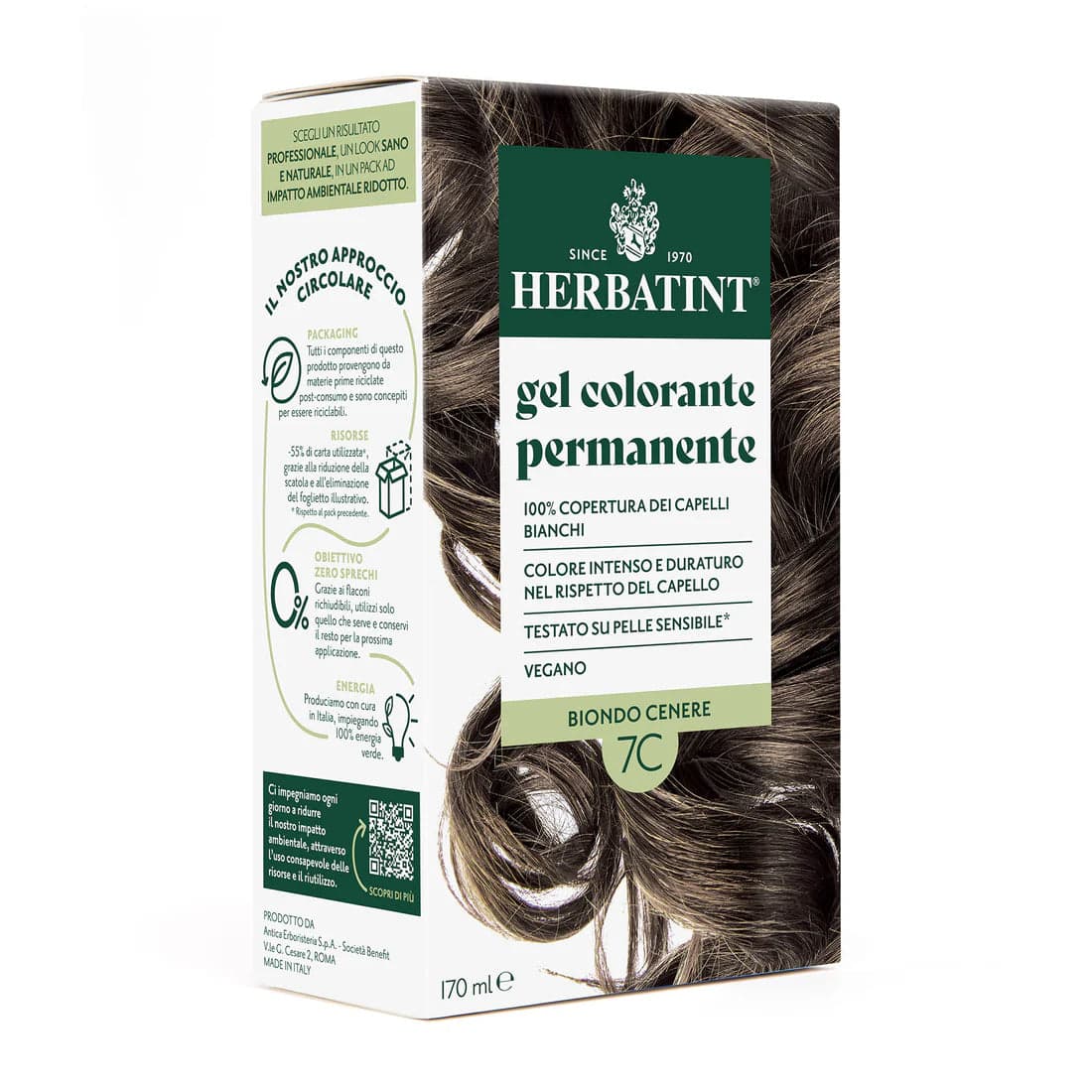Herbatint 7C Biondo Cenere – 170 ml