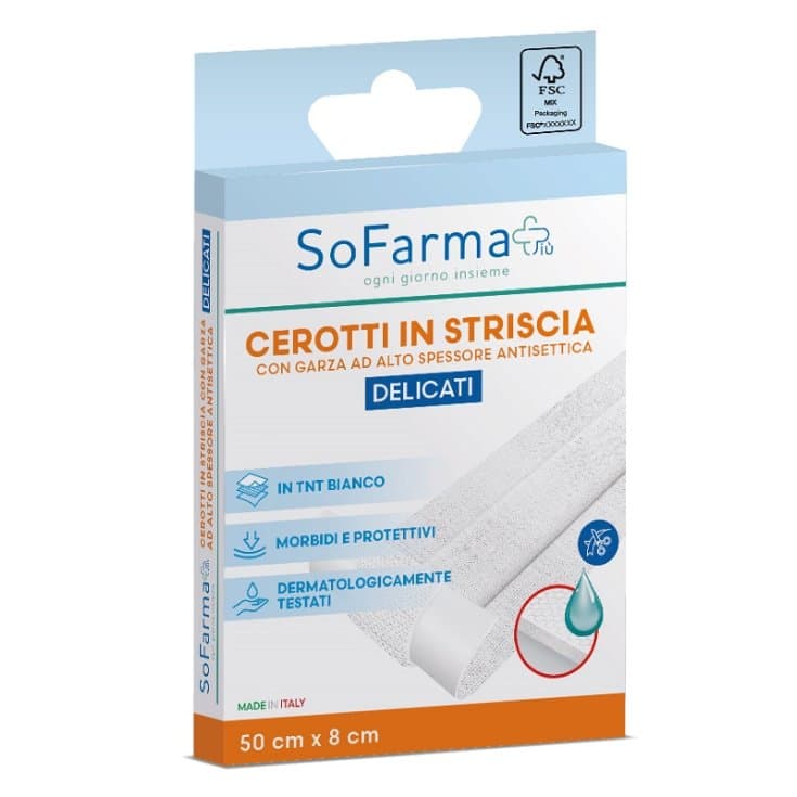 Cerotto Delicate Strisce 50x8 mm – 1 rotolo