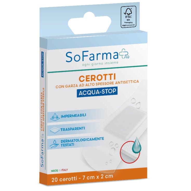Acquastop Cerotto Impermeabile 7x2 cm – Confezione da 20
