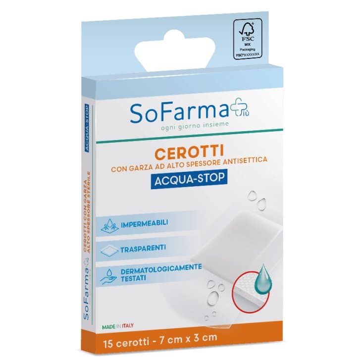 Acquastop Cerotto Impermeabile 7x3 cm – Confezione da 15