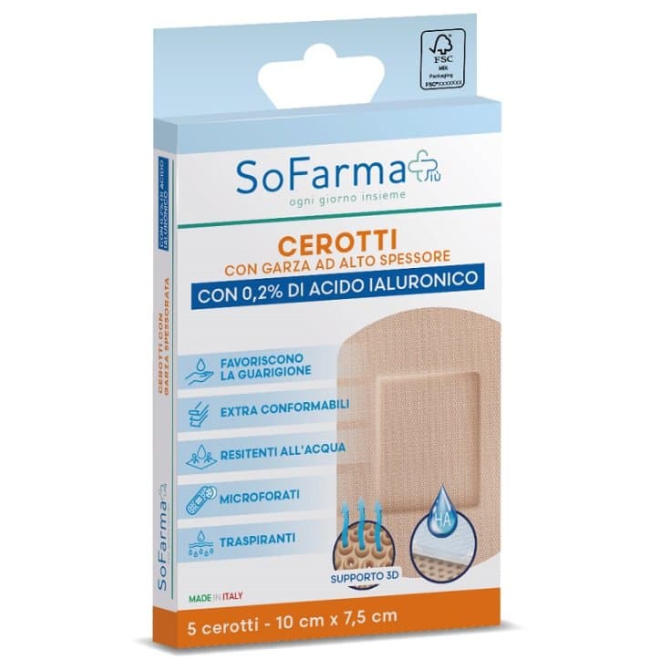 Cicatriz Cerotto per Ferite 10x7,5 cm – 5 pezzi