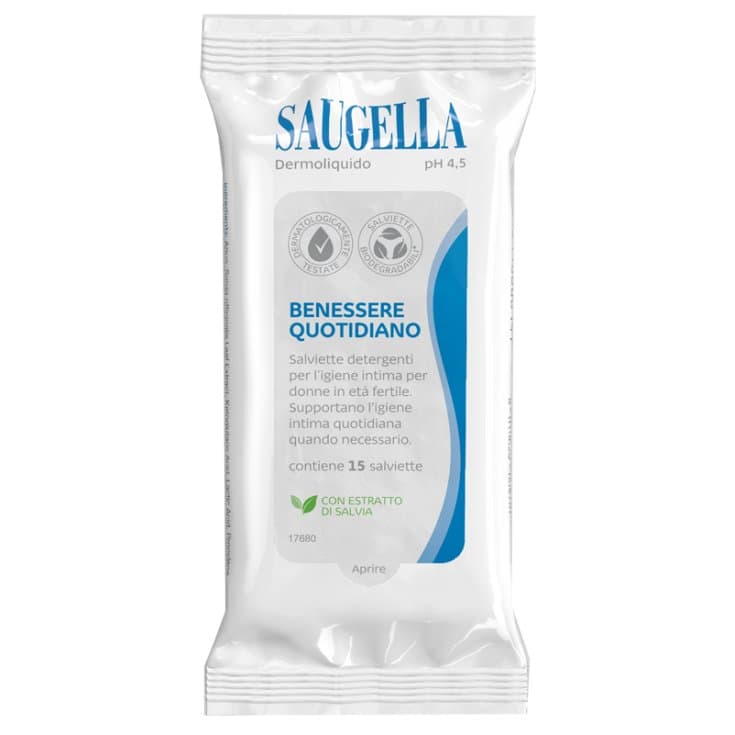 Saugella Dermoliquido Salviettine – 15 salviette