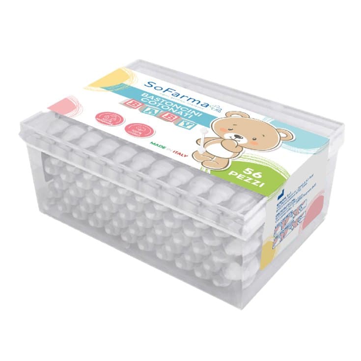Bastoncini di cotone per bambini – 56 pezzi