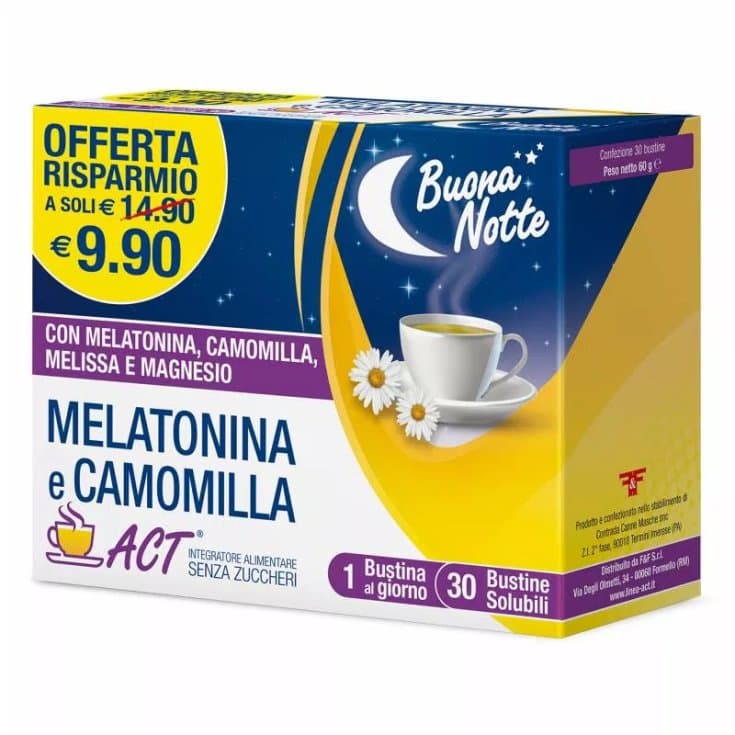Melatonina Act + Camomilla – 30 bustine