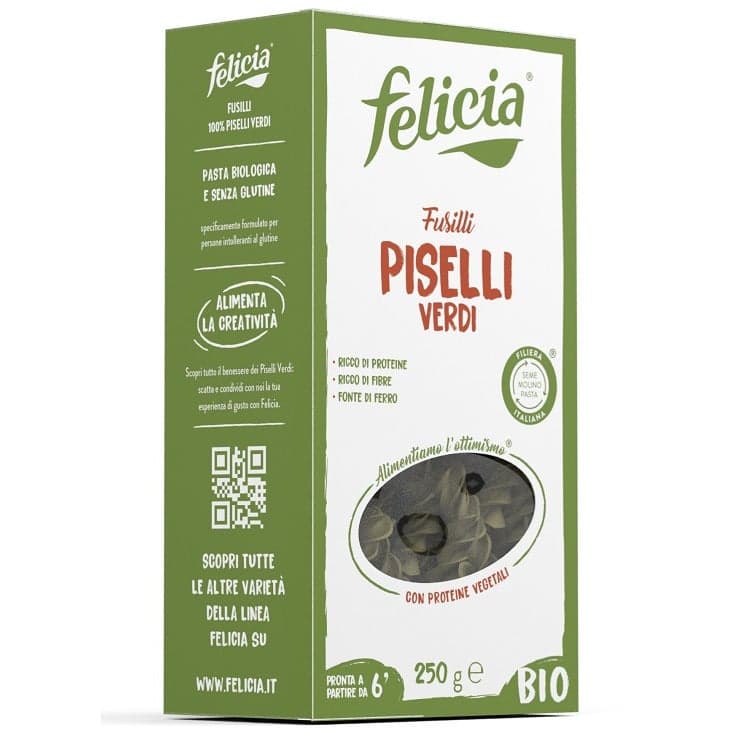 Felicia Bio Fusilli Piselli – Pasta integrale