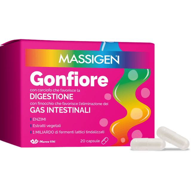 Massigen Gonfiore Carciofo + Finocchio – 20 capsule | Marco Viti