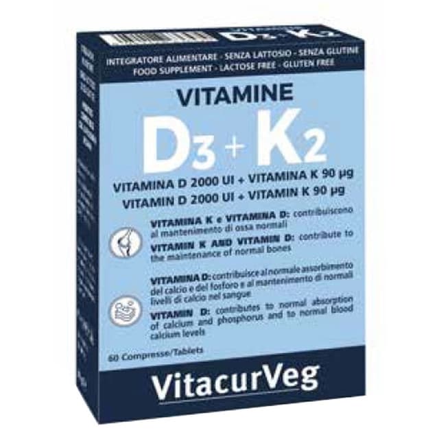 Vitamine D3+K2 – 60 compresse