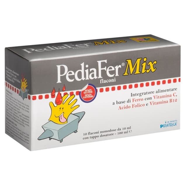 Pediafer Mix Ferro + Multivitaminico – 10 fiale da 10 ml