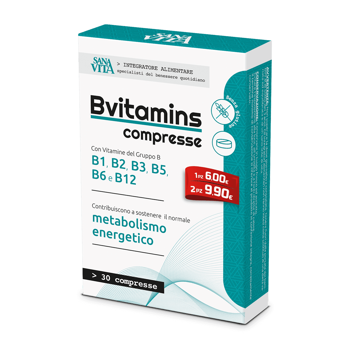 Sanavita B-Vitamins – 30 compresse