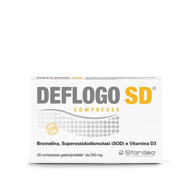 Deflogo SD Bromelina + Vitamina D3 – 20 compresse con protezione gastrica