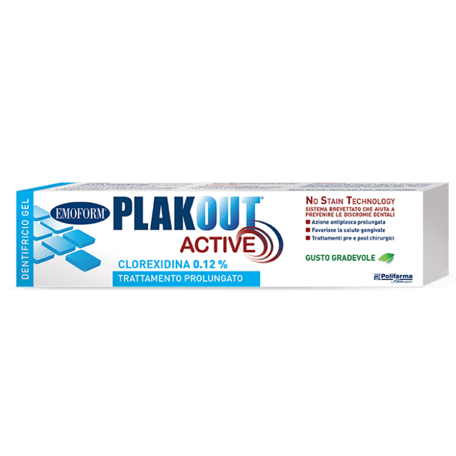 Plak Out Active Dentifricio con Clorexidina 0,12%