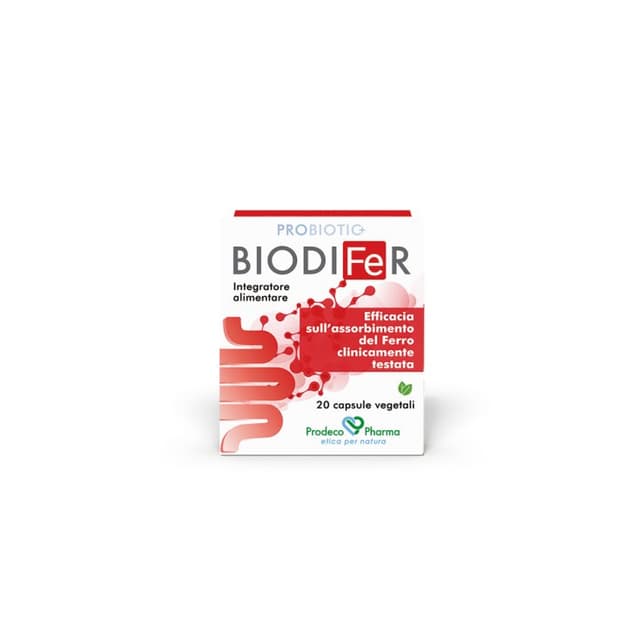 Biodifer Fermenti lattici probiotici + Ferro – 20 capsule vegetali