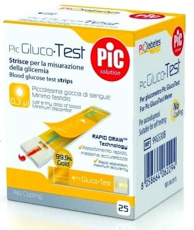 Glucotest Strisce Reattive PIC – 25 pezzi