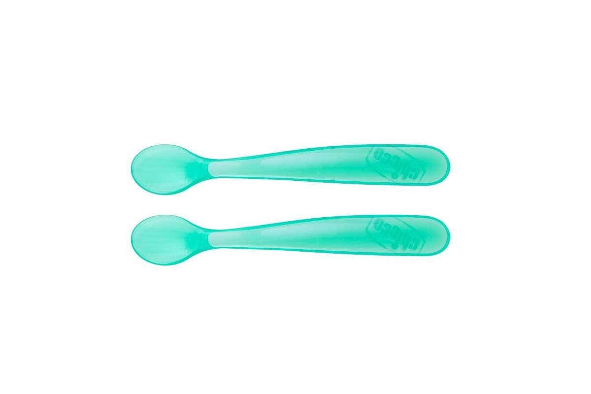 Posate in silicone per bambini blu – da 6 mesi