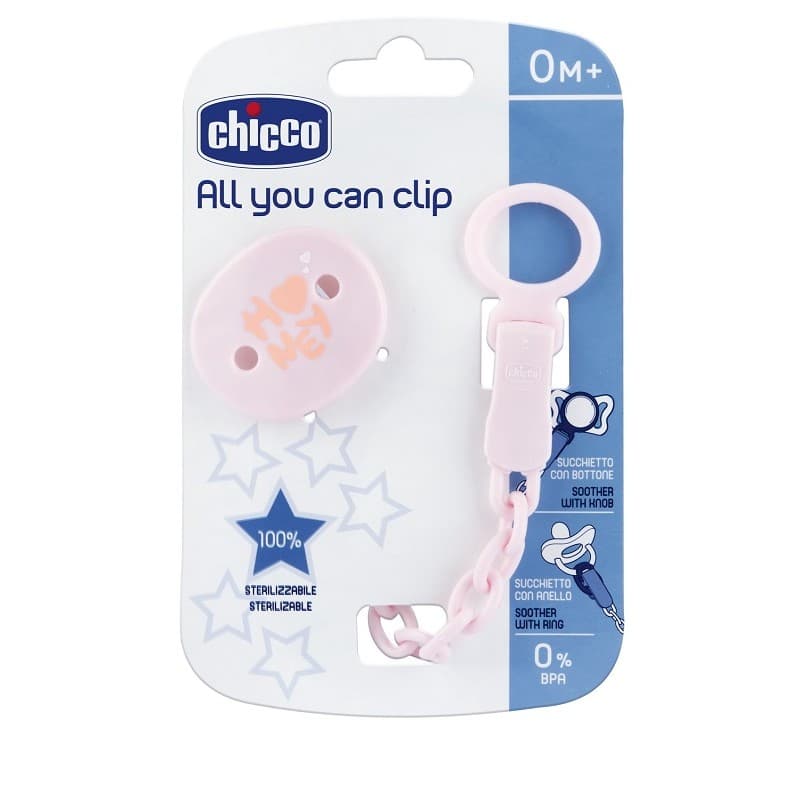 Universalclip für Schnuller rosa