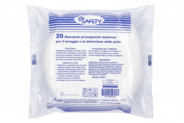 Safety Manopola Guanti con dispenser di sapone – 20 pezzi