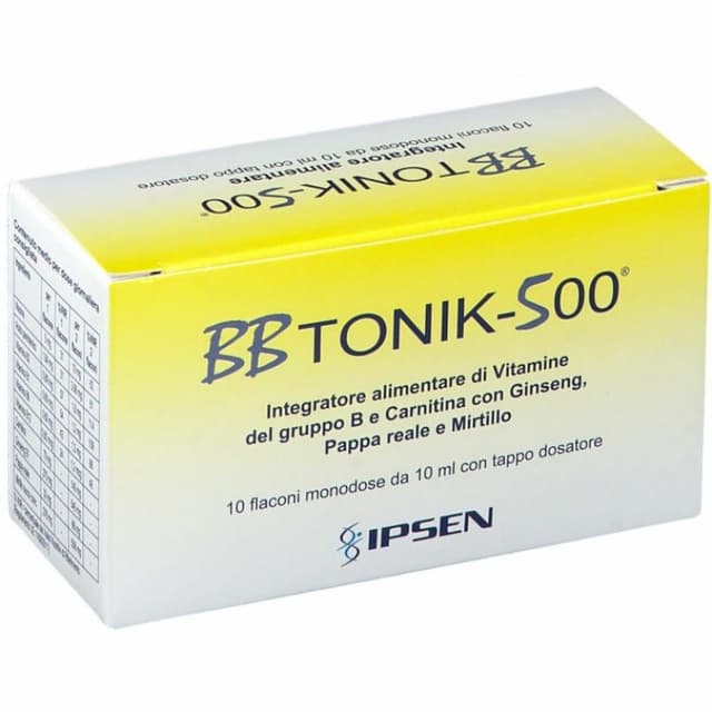 BBTonik 500 Complesso vitaminico B + Calcio – 10 fiale da 10 ml