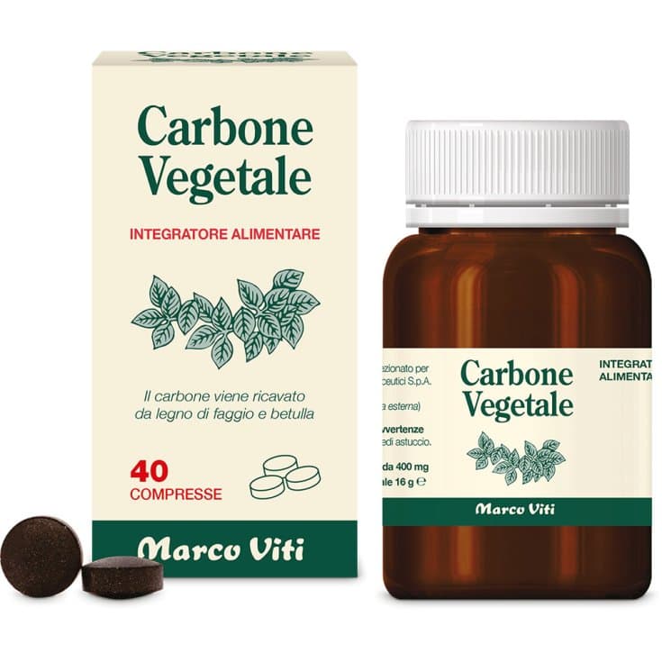 Carbone Vegetale – 40 Tabletten von Viti
