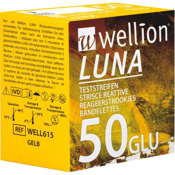 Wellion Luna Glicemia – 50 strisce reattive